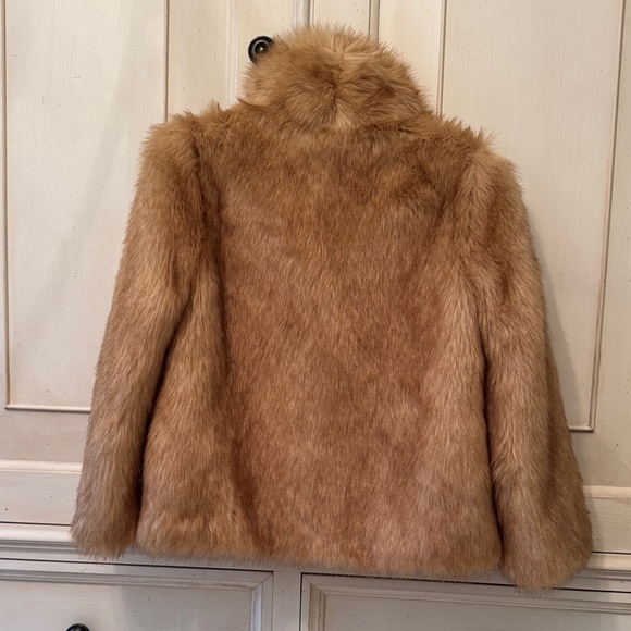 Rachel Zoe x Janie and Jack Faux Fur Tan Jacket Coat like new - Picture 2 of 4